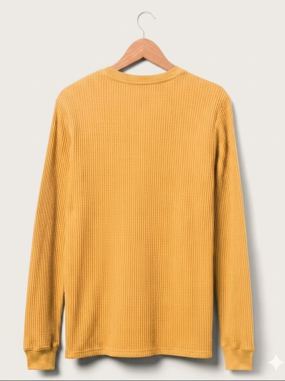 Men’s Junk Food Clothing Rider Thermal Henley in Color Spruce Yellow Size XXL - Picture 2 of 4